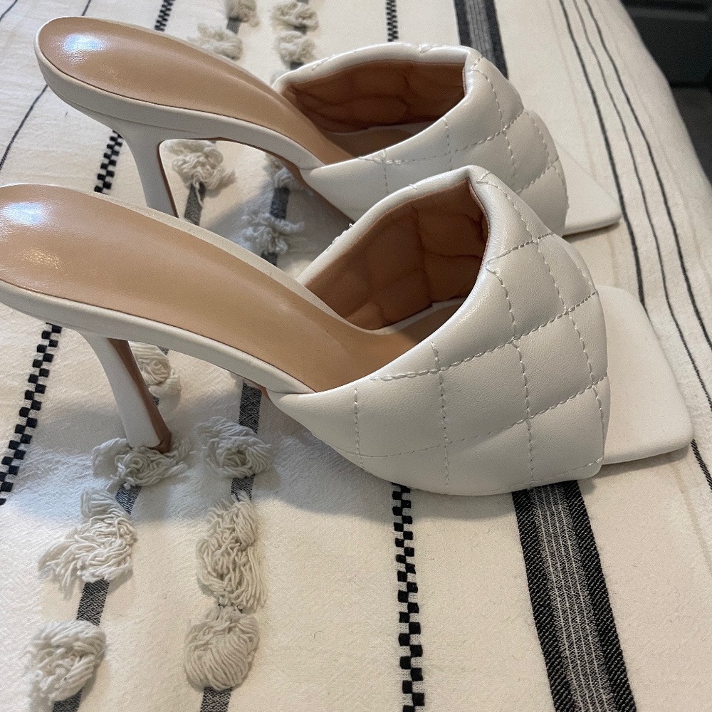 Bottega Veneta Inspired White Sandals